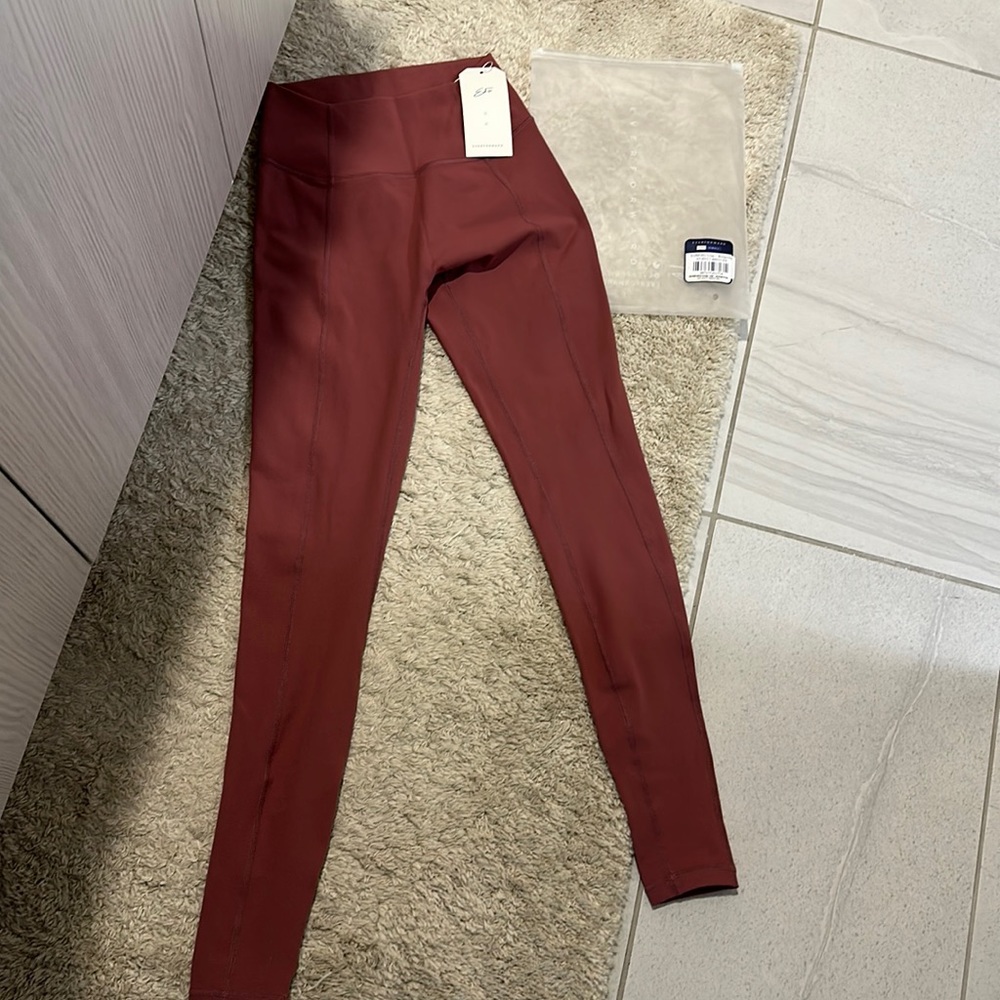 Pink/Burgundy XS leggings Brand New!!